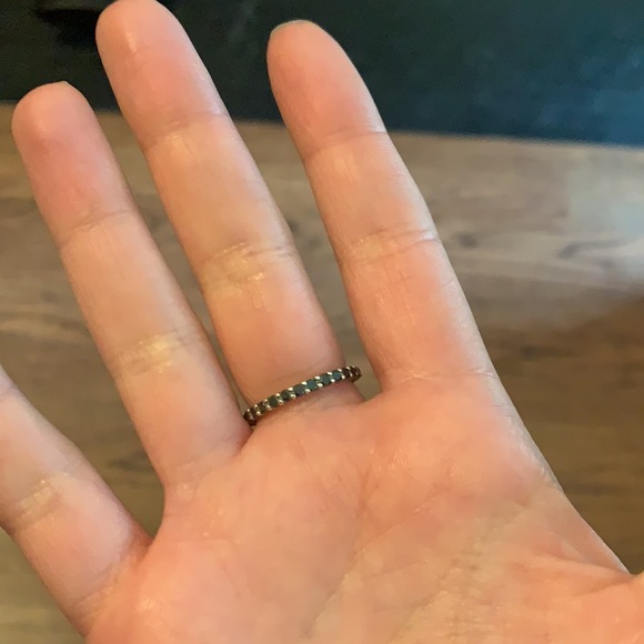 Miadora Sterling Silver 1ct TDW Black Diamond Band - Picture 3 of 4